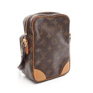 Louis Vuitton Bag Brown Canvas Shoulder Leather Monogram Amazon